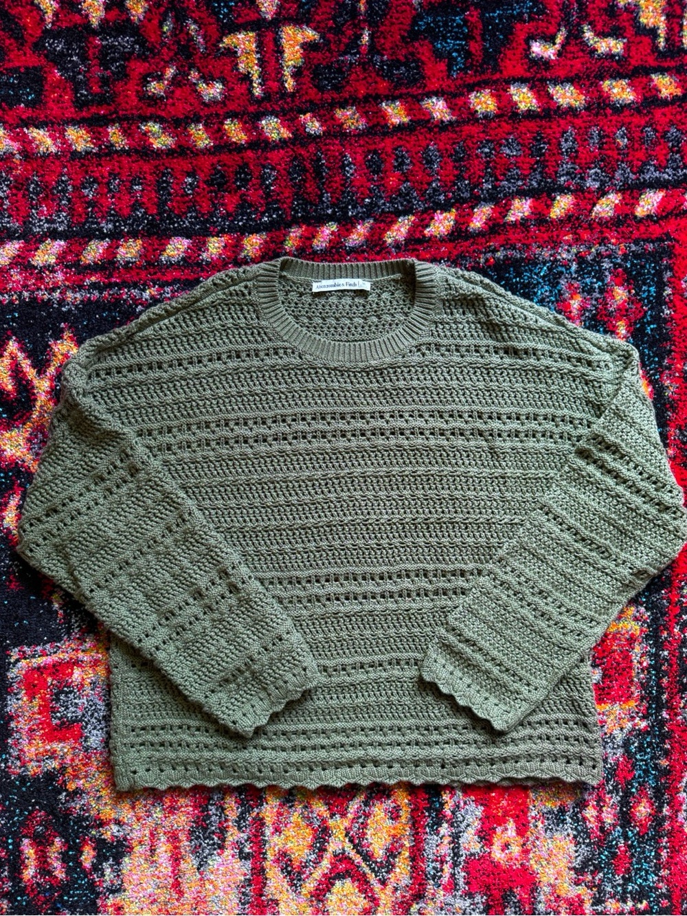 Abercrombie 100% Cotton Stitch Sweater - Picture 5 of 7